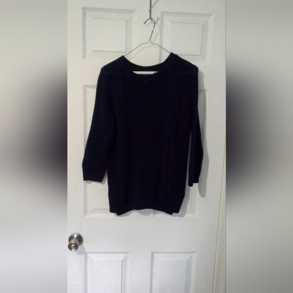 Cynthia Rowley Black Crew Neck Sweater - Picture 1 of 5